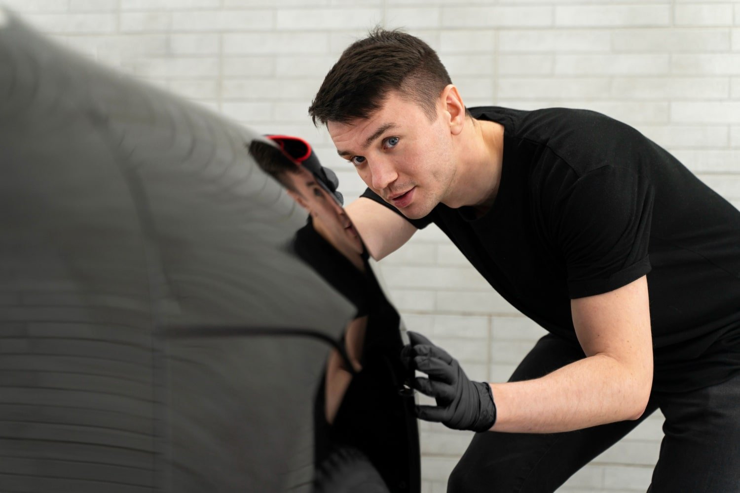 Auto wird inspiziert